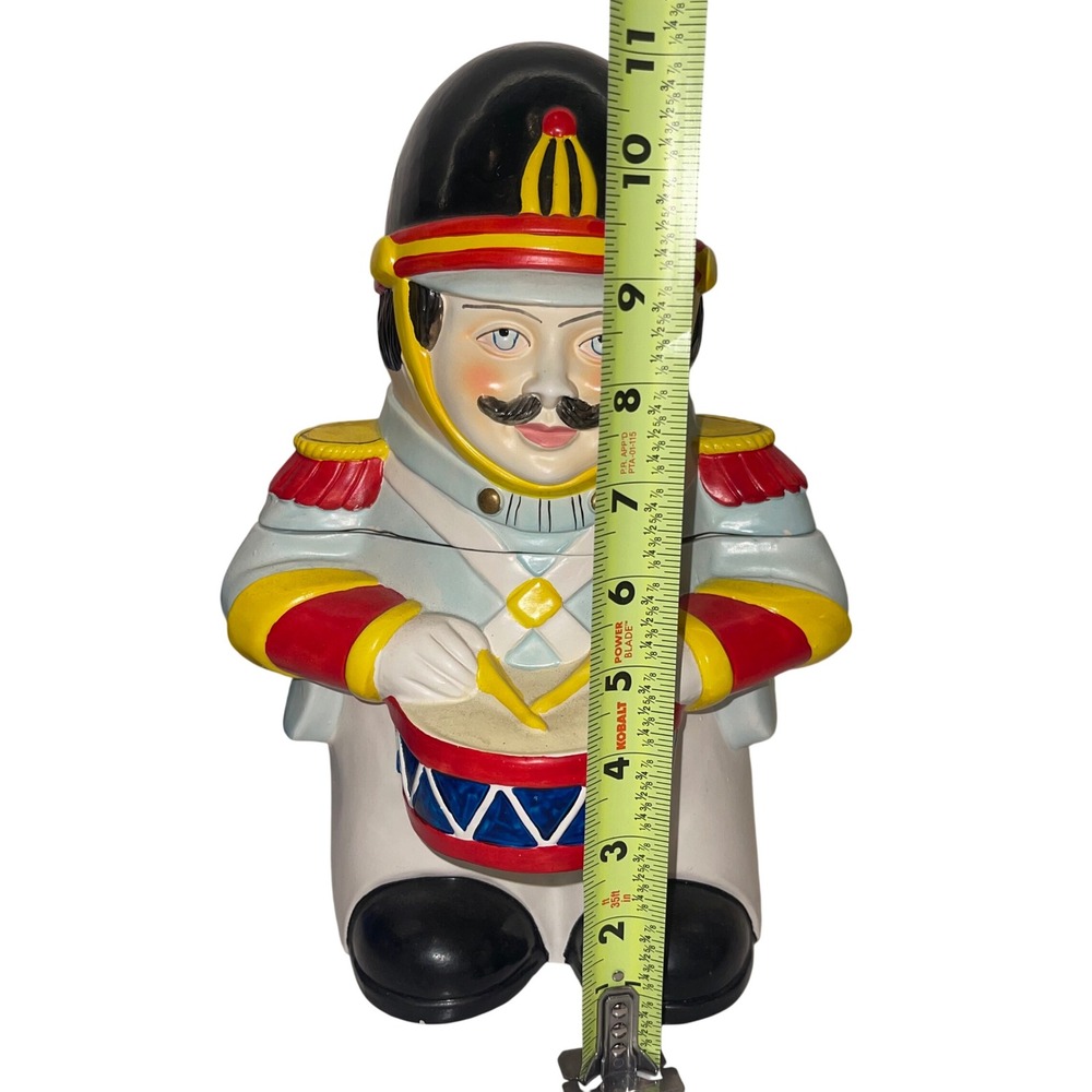 Vintage Cookie Jar‎ Ceramic Portugal Tommy Toy Soldier Drummer Funky Maximalism - Picture 8 of 8